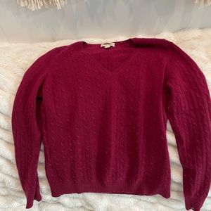 Burgundy cashmere sweater